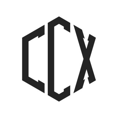 CCX Logo Tasarımı. Altıgen şekilli ilk Harf CCX Monogram Logosu