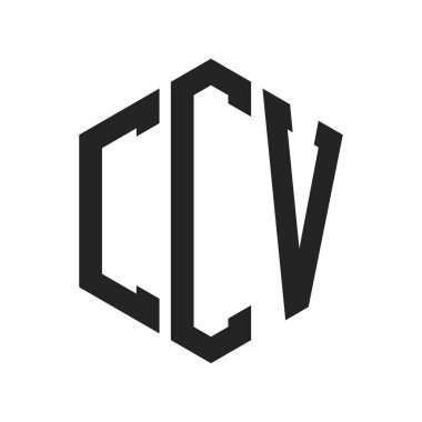 CCV Logo Tasarımı. Altıgen şekilli ilk Harf CCV Monogram Logosu