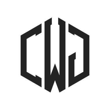 CWJ Logo Tasarımı. Altıgen şekil kullanan ilk Harf CWJ Monogram Logosu