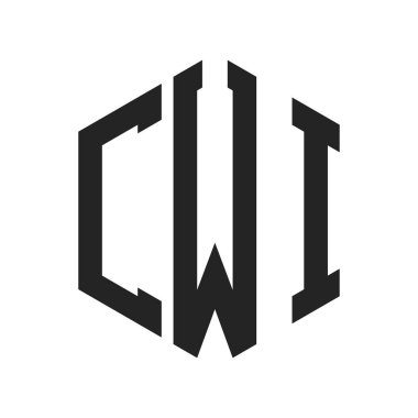 CWI Logo Tasarımı. Altıgen şekil kullanan ilk Harf CWI Monogram Logosu