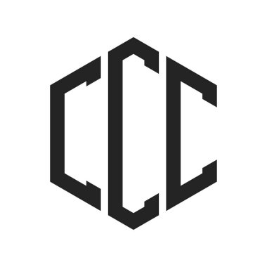 CCC Logo Tasarımı. Altıgen şekilli İlk Harf CCC Monogram Logosu