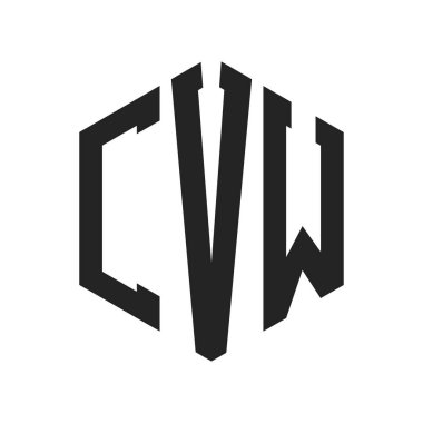 CVW Logo Tasarımı. Altıgen şekil kullanan ilk Harf CVW Monogram Logosu