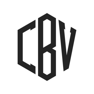 CBV Logo Tasarımı. İlk Harf CBV Monogram Logosu Hexagon şekli ile