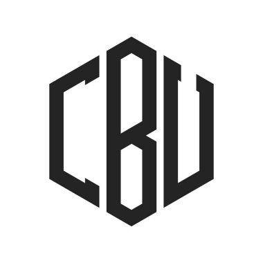 CBU Logo Tasarımı. İlk Harf CBU Monogram Logosu Hexagon şekli ile