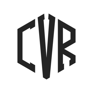 CVR Logo Tasarımı. İlk Harf CVR Monogram Logosu Hexagon şekli ile