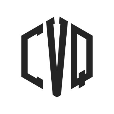 CVQ Logo Tasarımı. Altıgen şekil kullanan ilk Harf CVQ Monogram Logosu