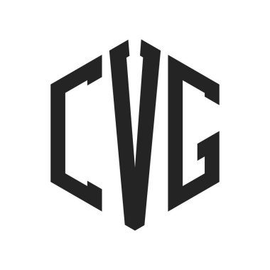 CVG Logo Tasarımı. İlk Harf CVG Monogram Logosu Hexagon şekli ile