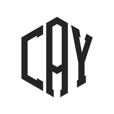 CAY Logo Tasarımı. İlk Harf CAY Monogram Logosu Hexagon şekli ile