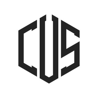 CUS Logo Tasarımı. Altıgen şekilli İlk Harf CUS Monogram Logosu