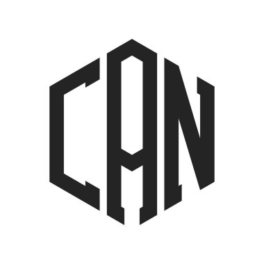 Can Logo Tasarımı. Altıgen şekilli ilk Harf Can Monogramı logosu