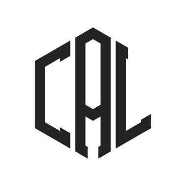 CAL Logo Tasarımı. Baş Harf CAL Monogram Logosu Hexagon şekli ile