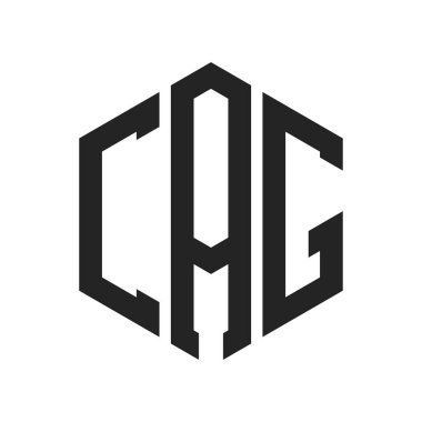 CAG Logo Tasarımı. Baş Harf CAG Monogram Logosu Hexagon şekli ile