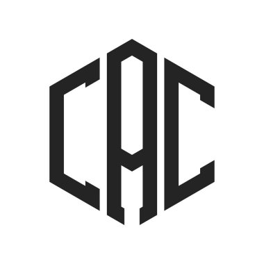 CAC Logo Tasarımı. İlk Harf CAC Monogram Logosu Hexagon şekli ile