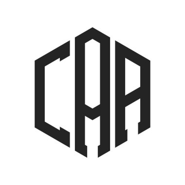 CAA Logo Design. Initial Letter CAA Monogram Logo using Hexagon shape clipart