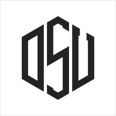 DSU Logo Tasarımı. Altıgen şekil kullanan ilk Harf DSU Monogram Logosu