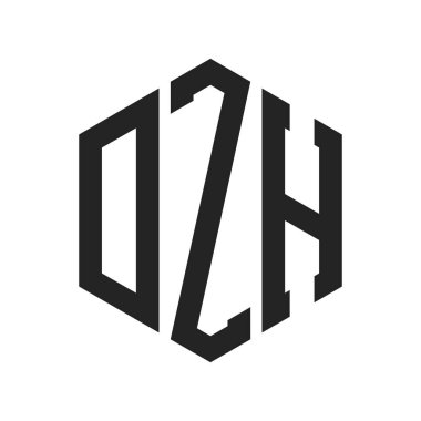 DZH Logo Tasarımı. Altıgen şekil kullanan İlk Harf DZH Monogram Logosu