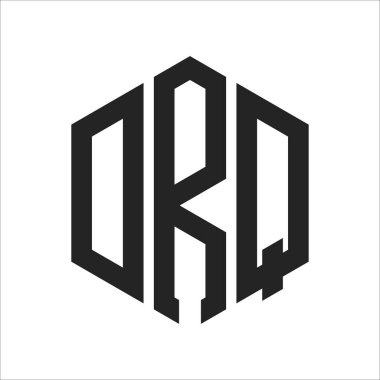 DRQ Logo Tasarımı. Altıgen şekil kullanan İlk Harf DRQ Monogram Logosu