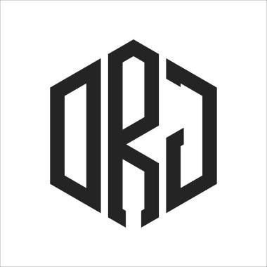 DRJ Logo Tasarımı. Altıgen şekil kullanan ilk Harf DRJ Monogram Logosu