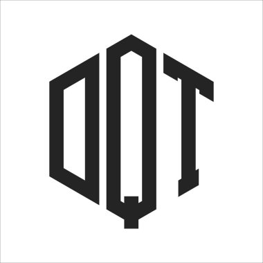 DQT Logo Tasarımı. Altıgen şekilli Harf DQT Monogram Logosu