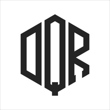 DQR Logo Tasarımı. Altıgen şekilli Harf DQR Monogram Logosu
