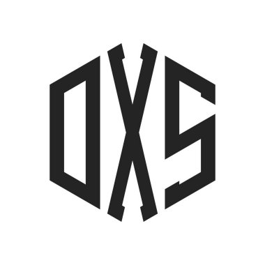 DXS Logo Tasarımı. Altıgen şekil kullanan İlk Harf DXS Monogram Logosu