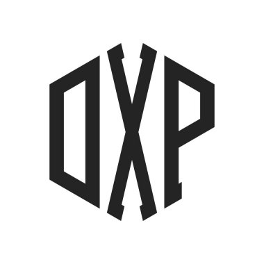 DXP Logo Tasarımı. Altıgen şekil kullanan İlk Harf DXP Monogram Logosu