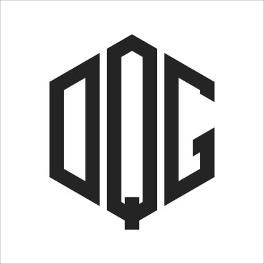 DQG Logo Tasarımı. İlk Harf DQG Monogram Logosu Hexagon şekli ile