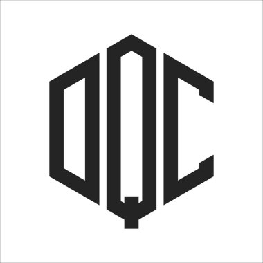 DQC Logo Tasarımı. İlk Harf DQC Monogram Logosu Hexagon şekli ile