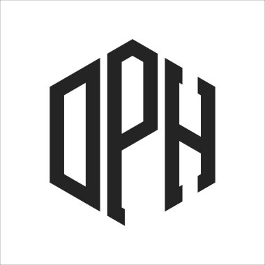 DPH Logo Tasarımı. Altıgen şekil kullanan İlk Harf DPH Monogram Logosu