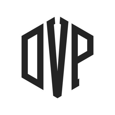 DVP Logo Tasarımı. Altıgen şekil kullanan İlk Harf DVP Monogram Logosu