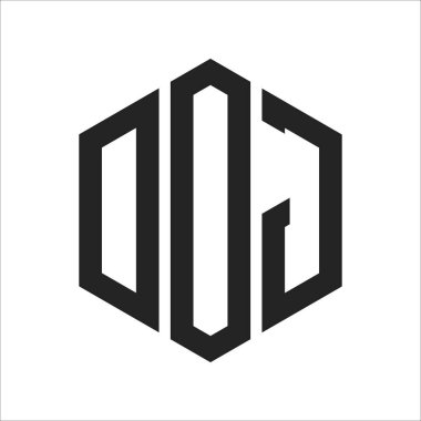 Adalet Bakanlığı Logosu Tasarımı. Altıgen şekilli İlk Harf DOJ Monogram Logosu