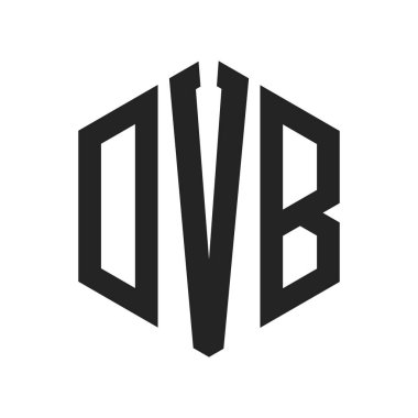 DVB Logo Tasarımı. Altıgen şekil kullanan İlk Harf DVB Monogram Logosu