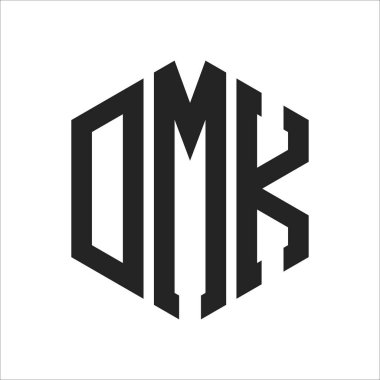 DMK Logo Tasarımı. Altıgen şekil kullanan İlk Harf DMK Monogram Logosu