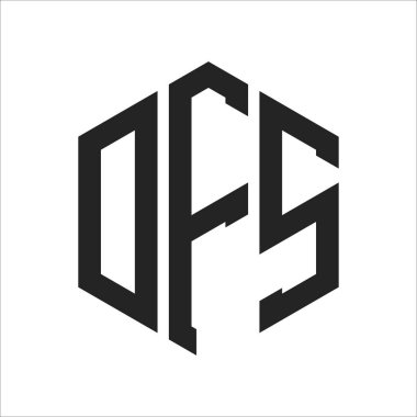 DFS Logo Tasarımı. İlk Harf DFS Monogram Logosu Hexagon şekli ile