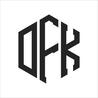 DFK Logo Tasarımı. Altıgen şekil kullanan ilk Harf DFK Monogram Logosu