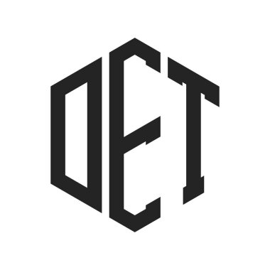 DET Logo Tasarımı. Altıgen şekil kullanan ilk Harf DET Monogram logosu