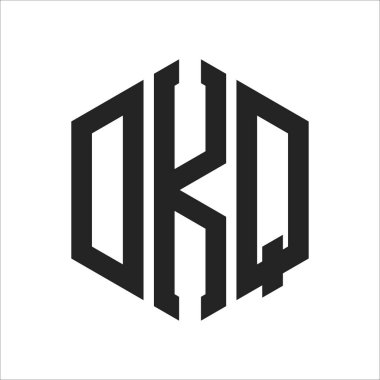DKQ Logo Tasarımı. Altıgen şekil kullanan ilk Harf DKQ Monogram Logosu