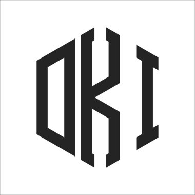 DKI Logo Tasarımı. Altıgen şekilli İlk Harf DKI Monogram Logosu