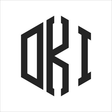 DKI Logo Design. Initial Letter DKI Monogram Logo using Hexagon shape clipart