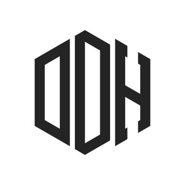 DDH Logo Tasarımı. Altıgen şekil kullanan İlk Harf DDH Monogram Logosu