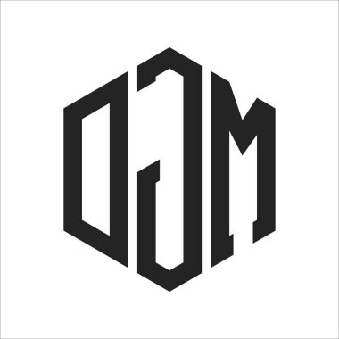 DJM Logo Tasarımı. Altıgen şekil kullanan ilk Harf DJM Monogram Logosu