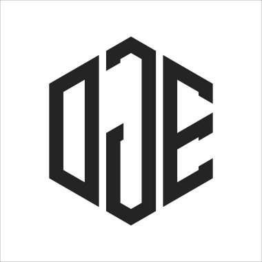 DJ Logo Tasarımı. Altıgen şekil kullanan ilk Harf DJE Monogram Logosu