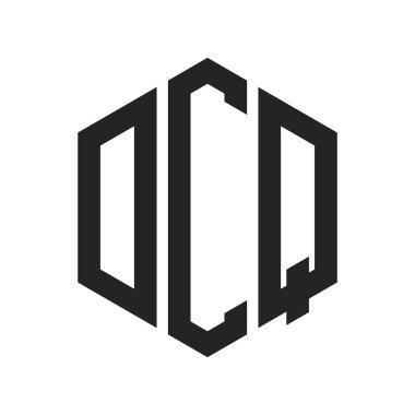 DCQ Logo Tasarımı. Altıgen şekil kullanan İlk Harf DCQ Monogram Logosu
