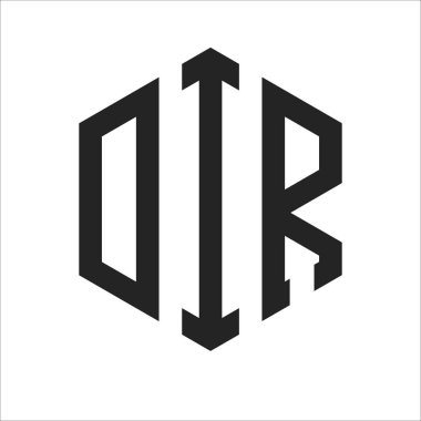 DIR Logo Tasarımı. Altıgen şekil kullanan İlk Harf DIR Monogram Logosu
