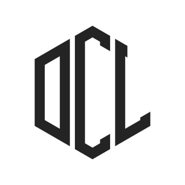 DCL Logo Tasarımı. Altıgen şekil kullanan İlk Harf DCL Monogram Logosu