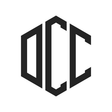 DCC Logo Tasarımı. Altıgen şekil kullanan İlk Harf DCC Monogram Logosu
