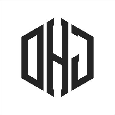 DHJ Logo Tasarımı. Altıgen şekil kullanan ilk Harf DHJ Monogram Logosu