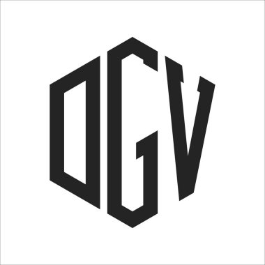 DGV Logo Tasarımı. Altıgen şekilli İlk Harf DGV Monogram Logosu