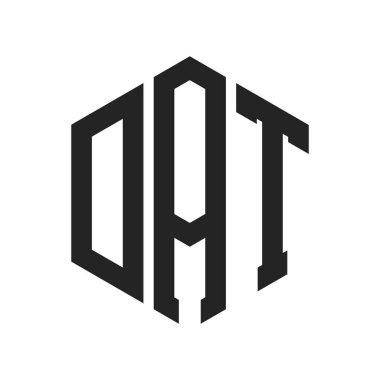 DAT Logo Tasarımı. Altıgen şekilli Harf DAT Monogram Logosu
