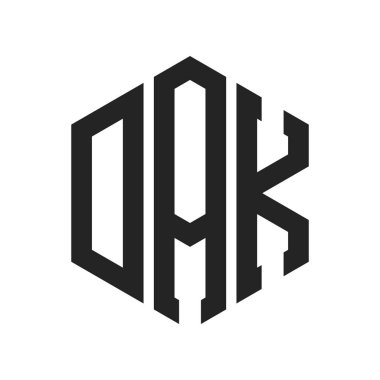 DAK Logo Tasarımı. Altıgen şekil kullanan İlk Harf DAK Monogram Logosu